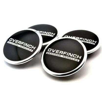 4 Set Black Range Rover Overfinch alloy wheel caps 63mm - Alloy Parts UK