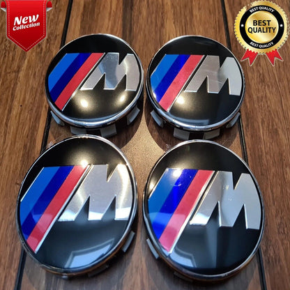 4X 68mm BMW ALLOY WHEEL CENTRE HUB CAPS M SPORT BADGES - Alloy Parts UK