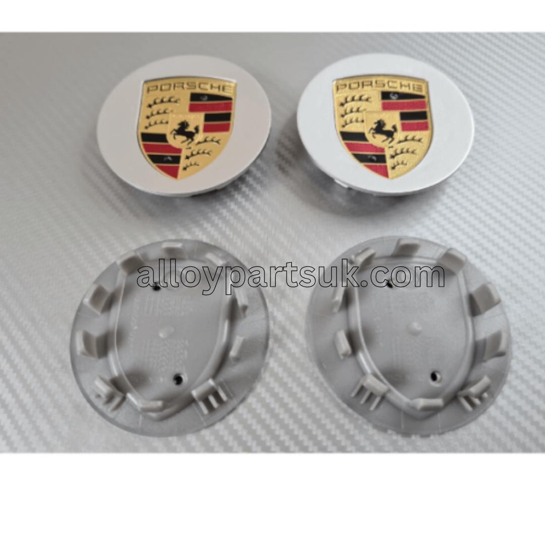 4 set Porsche Alloy Wheel Centre Hub Cap 76mm Silver(Set Of 4) - Alloy Parts UK