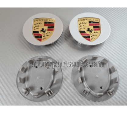 4 set Porsche Alloy Wheel Centre Hub Cap 76mm Silver(Set Of 4) - Alloy Parts UK