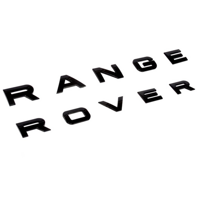 Fits Range Rover Gloss Black Lettering Letters Badge For Front And Rear - Alloy Parts UK