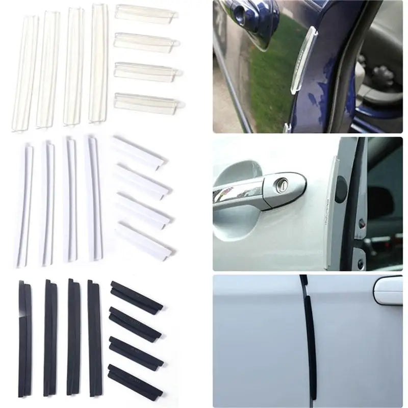 8 PCS Clip Model Anti-collision Strips Car Doors Anti-friction Strips Short/Long Anti-collision Strips For Auto Accessories