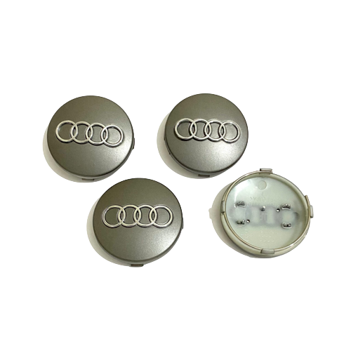 New Genuine AUDI A3 A4 A6 A8 4X NEW ALLOY WHEEL CENTRE HUB CAP GREY 60MM 4B0601170 - Alloy Parts UK