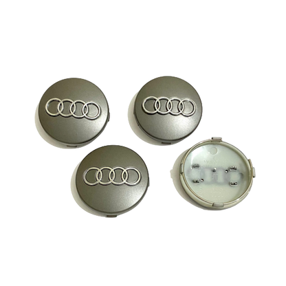 New Genuine AUDI A3 A4 A6 A8 4X NEW ALLOY WHEEL CENTRE HUB CAP GREY 60MM 4B0601170 - Alloy Parts UK