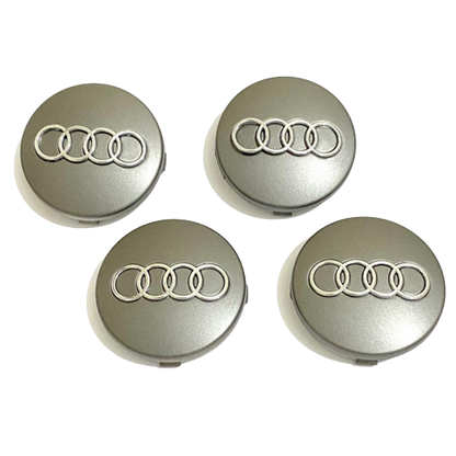 New Genuine AUDI A3 A4 A6 A8 4X NEW ALLOY WHEEL CENTRE HUB CAP GREY 60MM 4B0601170 - Alloy Parts UK