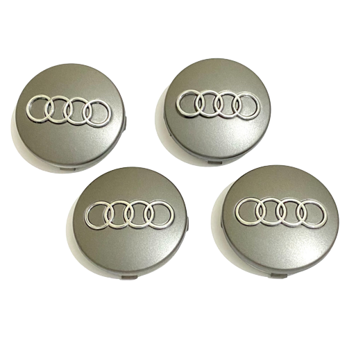 New Genuine AUDI A3 A4 A6 A8 4X NEW ALLOY WHEEL CENTRE HUB CAP GREY 60MM 4B0601170 - Alloy Parts UK