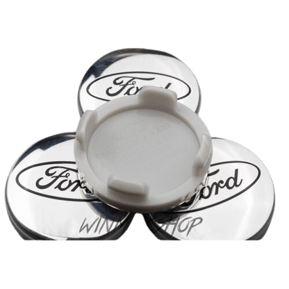 (Chrome 54mm) 4 Ford 54mm Alloy Wheels Centre Caps