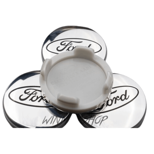 (Chrome 54mm) 4 Ford 54mm Alloy Wheels Centre Caps