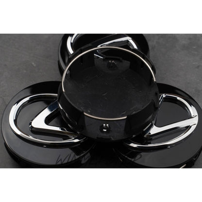 Set of Four Lexus Alloy Wheel Caps in Black - 61mm