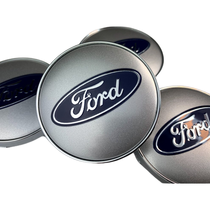 Set of Four Silver Ford Alloy Wheel Caps - 60mm