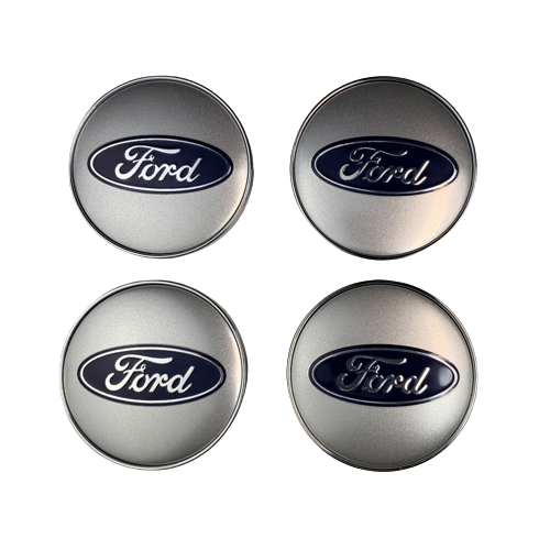 Set of Four Silver Ford Alloy Wheel Caps - 60mm