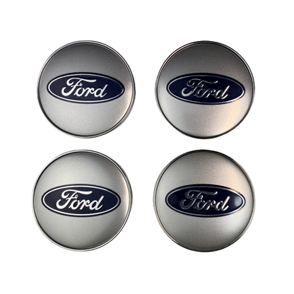 Set of Four Silver Ford Alloy Wheel Caps - 60mm